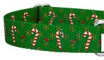 Candy Cane Christmas Martingale Dog Collar and Leash