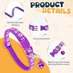 36PCS Adjustable Puppy Paw Print Collar & Leash Set