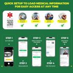 Personalized QR Code Medical Alert ID Bracelets