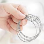 BlueCosto 5-Pack Stainless Steel Keychain Wire 6.7”