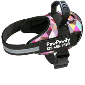 Custom Reflective No-Pull Dog Harness with Name