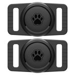 Airtag Dog Collar Holder 2 Pack - Waterproof Silicone