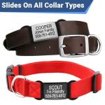 Personalized Engraved Silent Pet ID Tags - Black