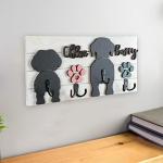 Personalized Dog Leash Holder with Custom Name