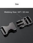 6 Pack Adjustable Metal Side Release Buckles
