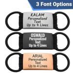 Personalized Engraved Silent Pet ID Tags - Black