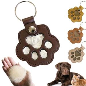 Paw Print Pet Memorial Keychain with Photo Frame