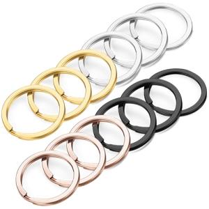 12 Pack Stainless Steel Key Rings for Pets