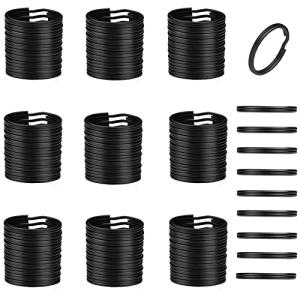 100 Black Metal Key Rings for Tags and Keys