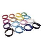 Adjustable Leather ID Collars for Dogs - Set of 12/16