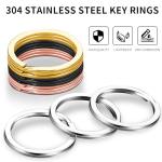 12 Pack Stainless Steel Key Rings for Pets