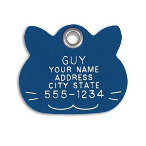 LuckyPet Blue Cat Face ID Tag - Durable & Reflective