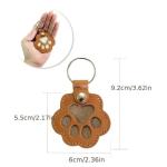 Paw Print Pet Memorial Keychain with Photo Frame