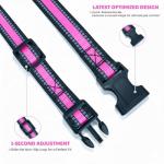 Adjustable Pink Dog Training Collar Strap