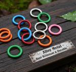 50 Pack Colorful Spring Key Rings for Pets