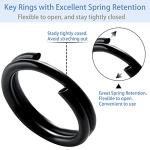 50 Heavy Duty Metal Keychain Split Rings