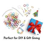 50 Pack Colorful Spring Key Rings for Pets