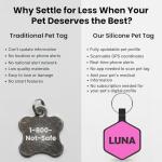 HeyBuddy QR Code Smart Pet Tag - Personalized Silicone