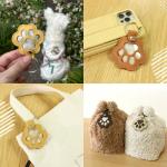 Paw Print Pet Memorial Keychain with Photo Frame