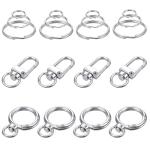 20 Dog Tag Clips with Key Rings - Silver
