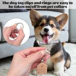 20 Dog Tag Clips with Key Rings - Silver