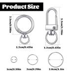 20 Dog Tag Clips with Key Rings - Silver