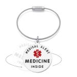 Engraved Stainless Steel Medical Alert Bag Tag