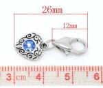 Sparkly Clip-on Birthstone Heart Charms for Pets