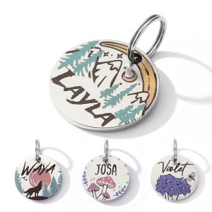 Personalized Colorful Engraved Dog and Cat Tags