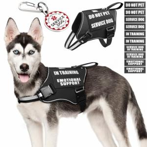 Service Dog Vest Harness with ID Tag and Patches