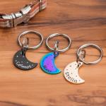 Personalized Small Pet ID Tags in Rainbow & Moon