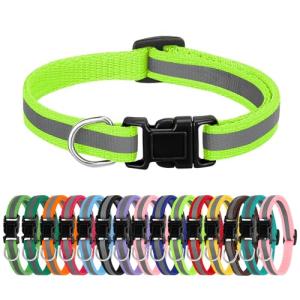 16 Reflective Adjustable Puppy Collars for Litters