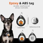 Personalized QR Code Cat ID Tags - Black
