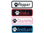 Personalized Paw Print Name Patch - Iron or Sew