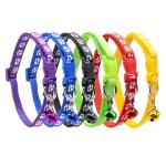 Colorful Adjustable Puppy Collars with Bells - 6 Pack