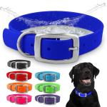 Blue Adjustable Dog Collar with Heavy Duty Buckle