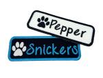 Personalized Paw Print Name Patch - Iron or Sew
