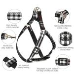 Plaid Dog Collar Harness and Leash Set
