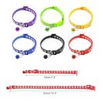 Colorful Adjustable Puppy Collars with Bells - 6 Pack