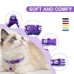 Colorful Adjustable Puppy Collars with Bells - 6 Pack