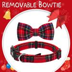 Christmas Buffalo Plaid Dog Collar and Leash Set