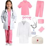 Kids Doctor Costume Set with Stethoscope and Scrubs