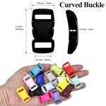 15 Pack Colorful Quick-Release Plastic Buckles