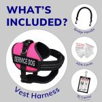 Hot Pink Service Dog Vest Harness with Kit - Large