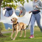 Hands-Free Dog Leash with Waist Belt and Bag