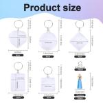 20 Pack Acrylic Photo Keychains with Tassels
