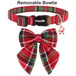 Christmas Red Plaid Dog Collar and Leash Set