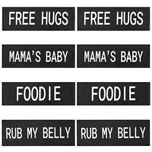 Glow-in-the-Dark Dog Vest Patches - 8 Pack