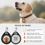 Personalized QR Code Cat ID Tags - Black