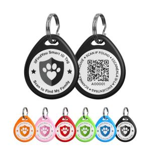 Personalized QR Code Dog ID Tags - Black